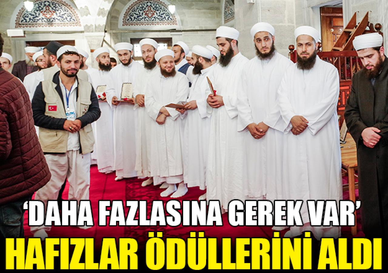 Hafızlar ödüllerine kavuştu