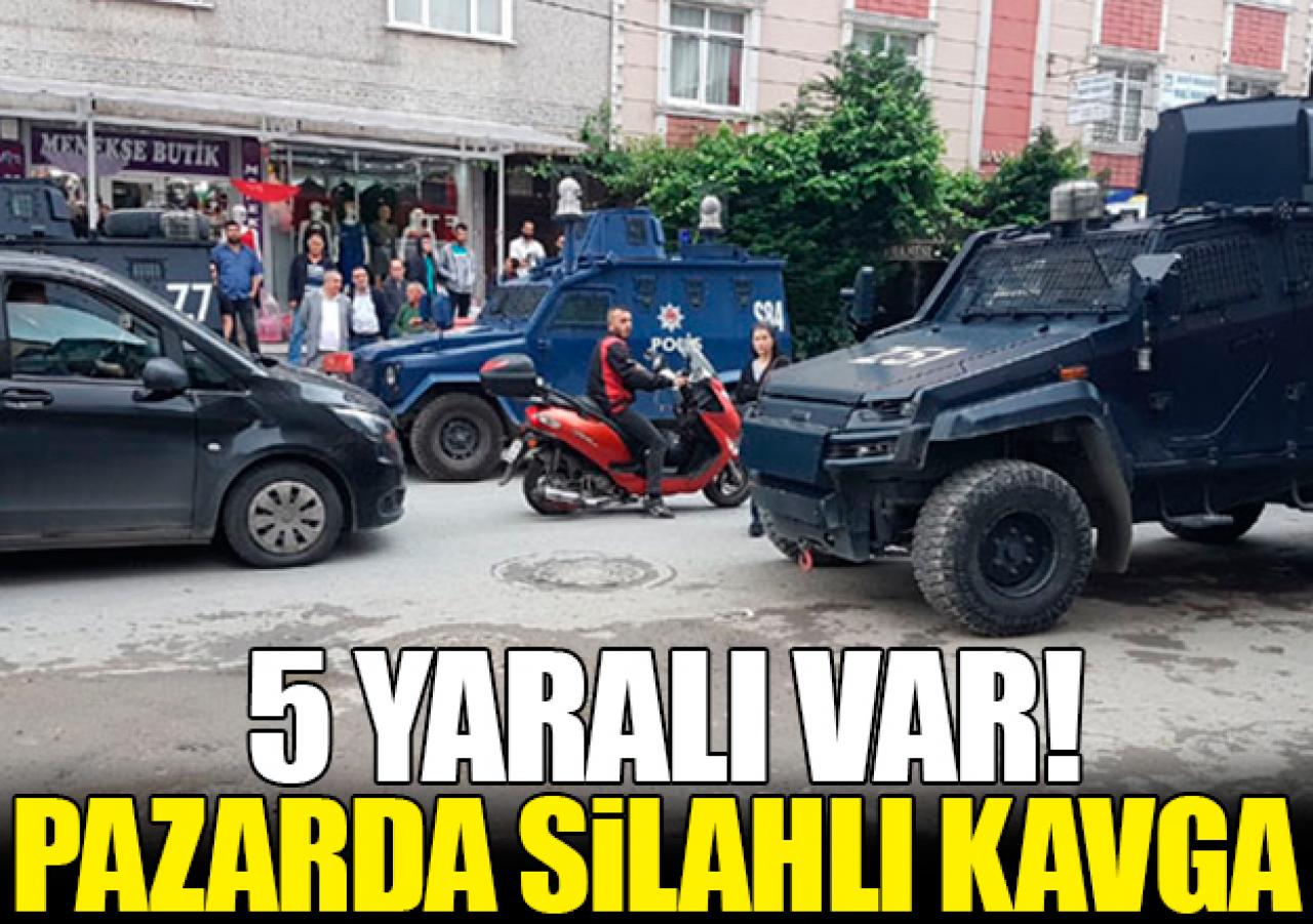 Sultangazi'de pazarda silahlı kavga: 5 yaralı