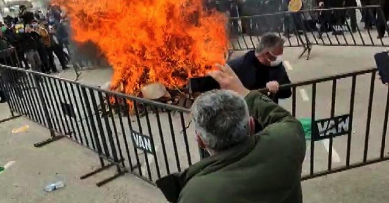 Nevruz ateşi yakan 2 kişi yanmaktan son anda kurtuldu