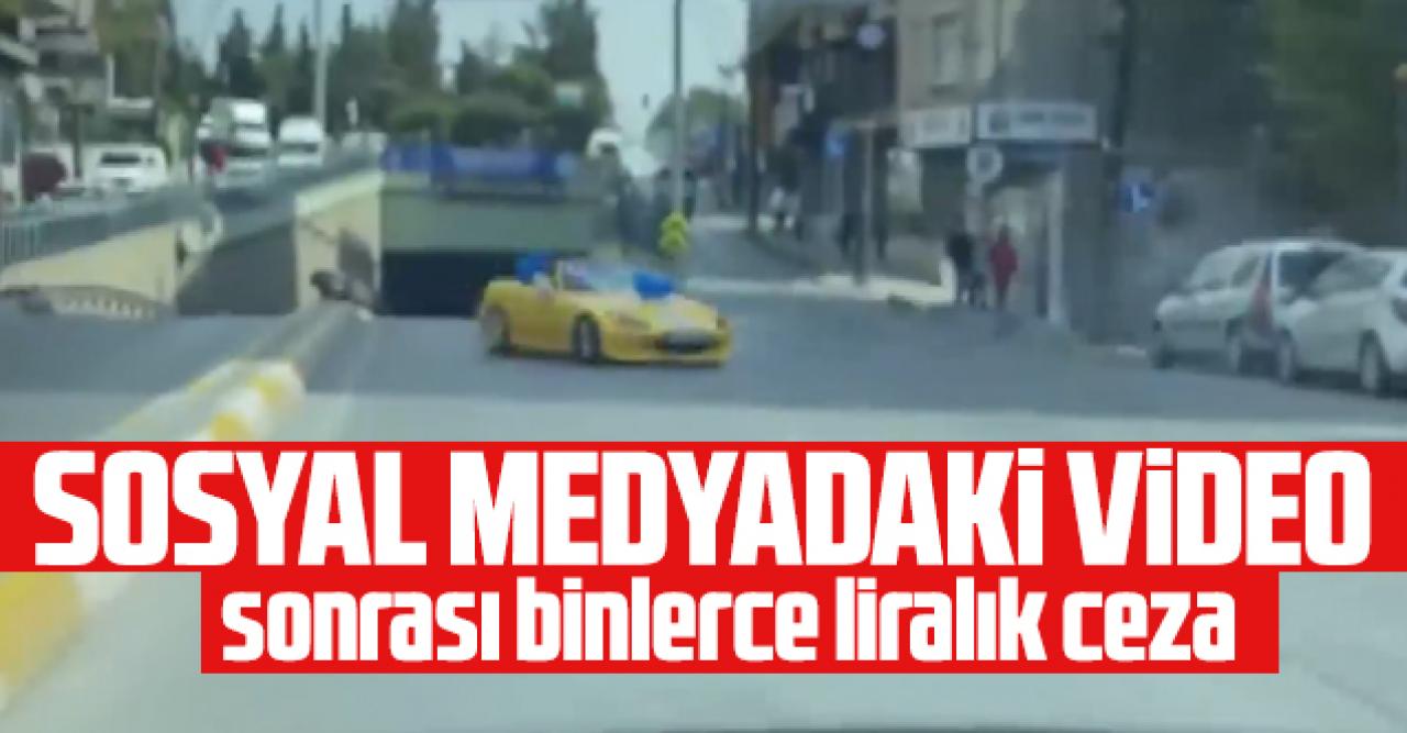 Sosyal medyada paylaşılan drift görüntüsüne 8 bin lira ceza