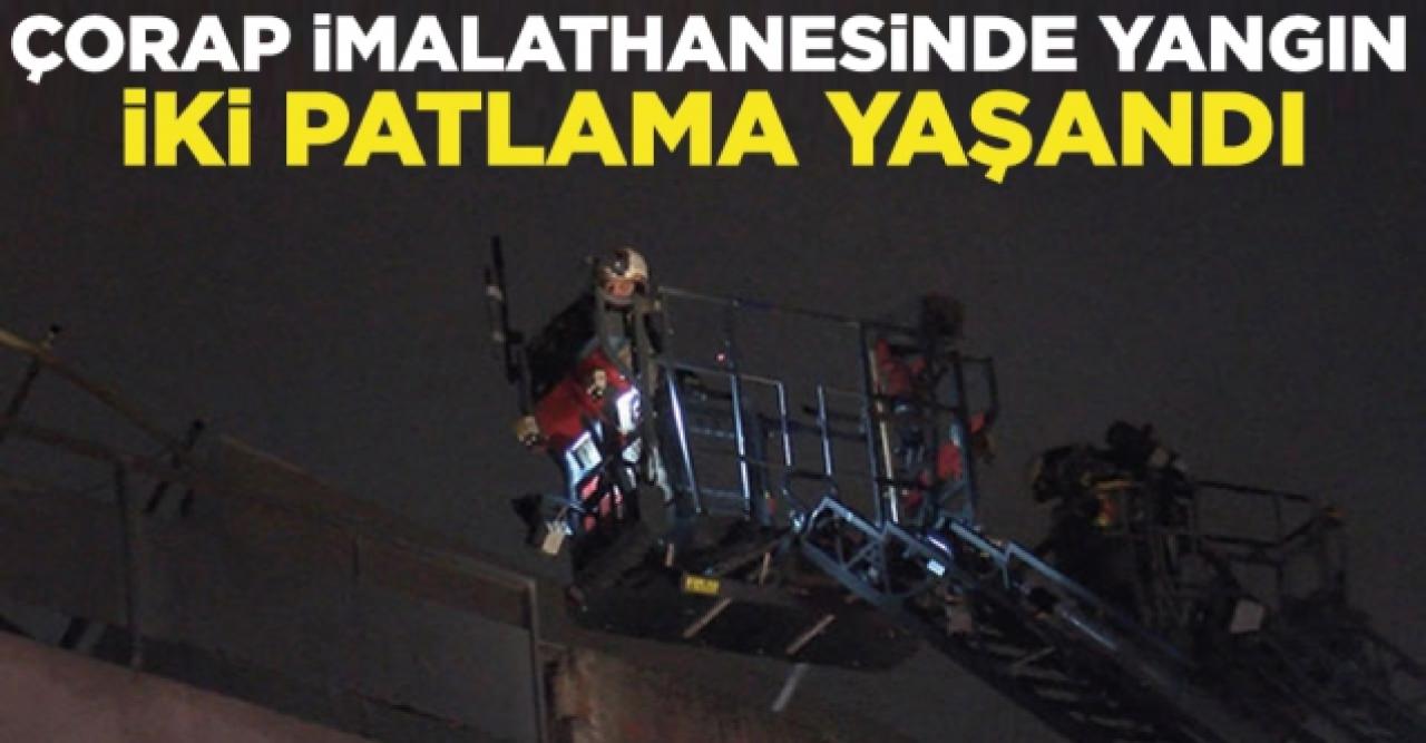 Bayrampaşa'daki çorap imalathanesinde yangın!