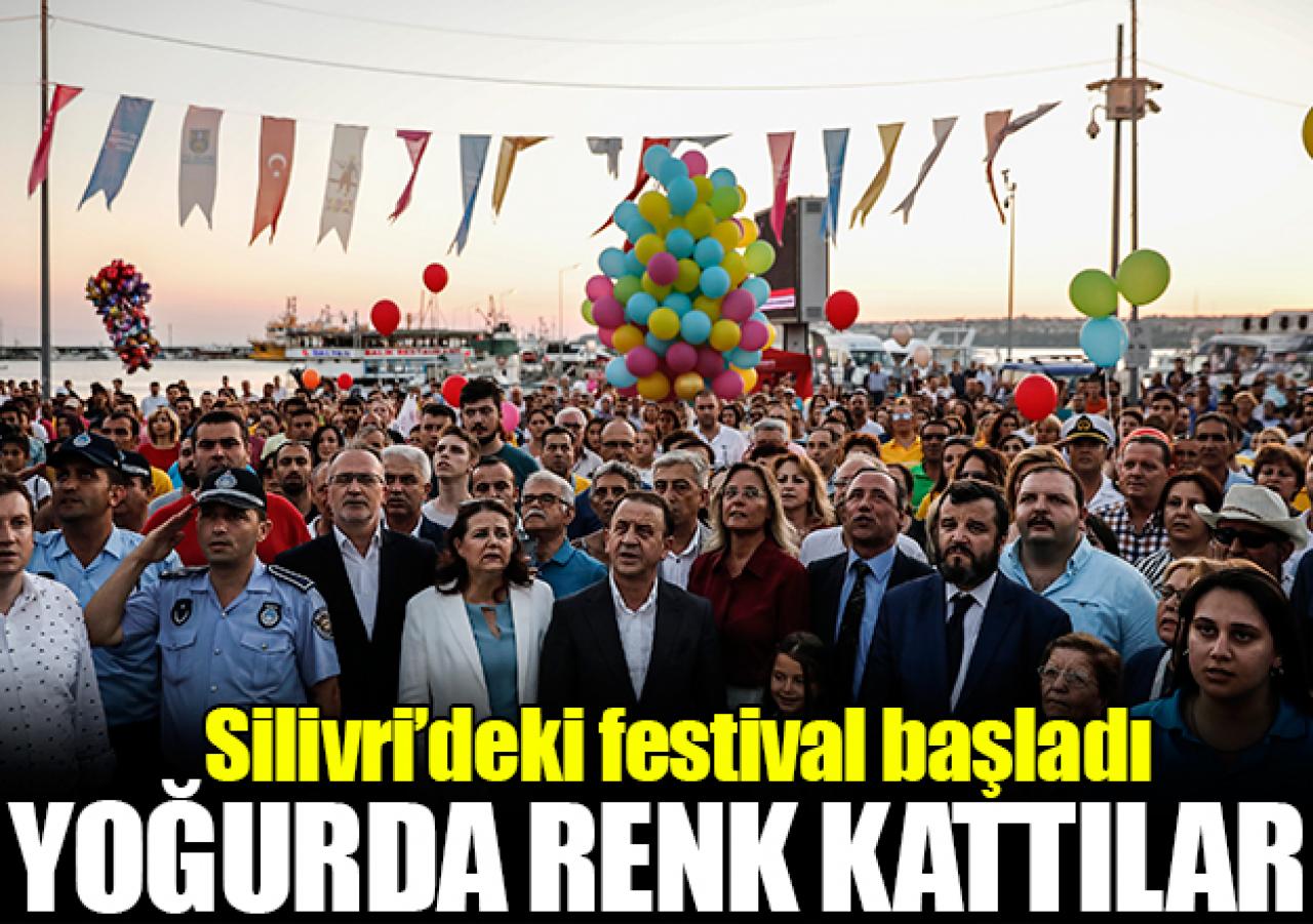 Silivri yoğurda renk kattı