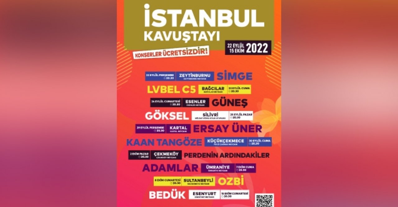 10 meydan 10 ücretsiz konser