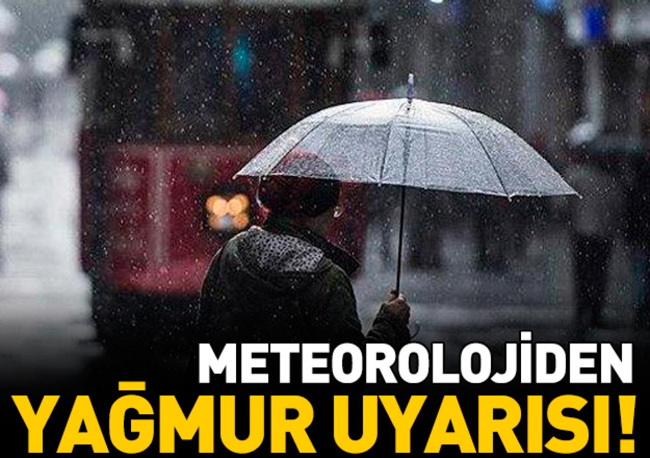 Meteorolojiden 3 günlük yağmur uyarısı