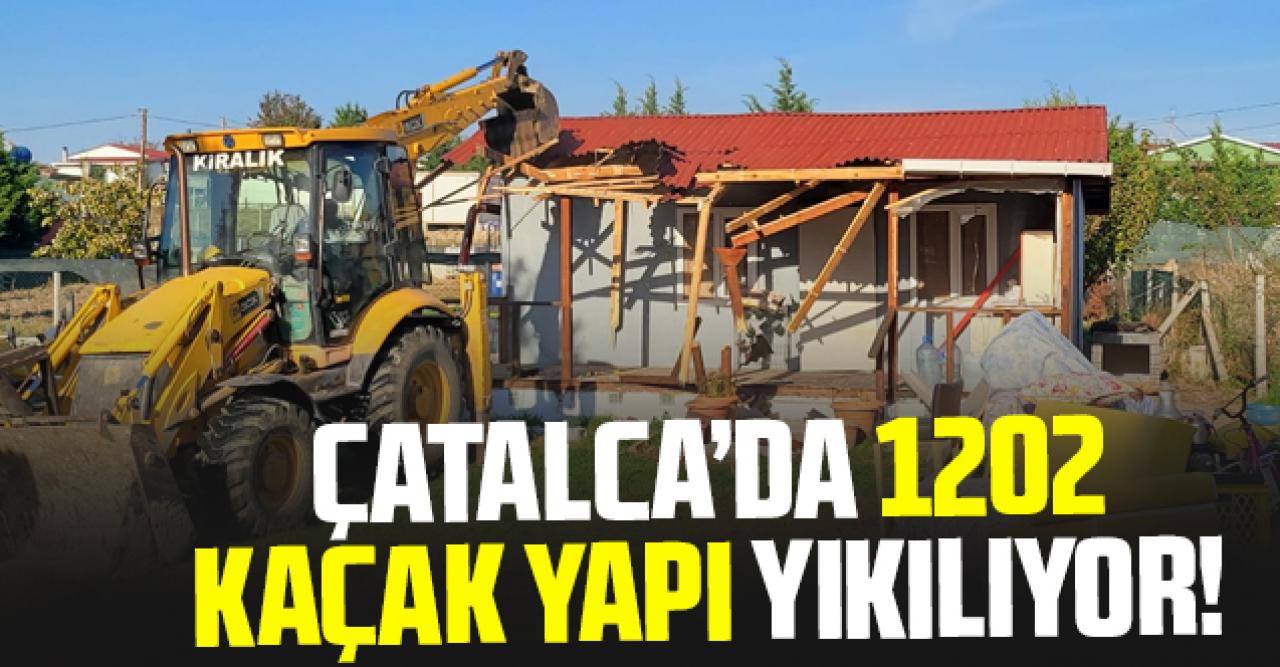 Çatalca'da 1202 kaçak yapının yıkımına başlandı