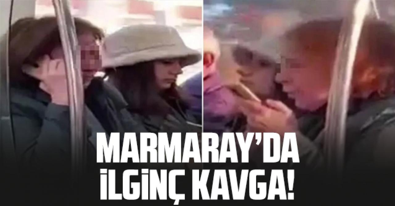 Marmaray'da ilginç kavga!