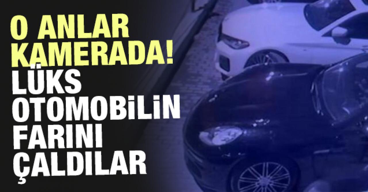 Sultanbeyli'de lüks otomobilin farını çaldılar! O anlar görüntülendi