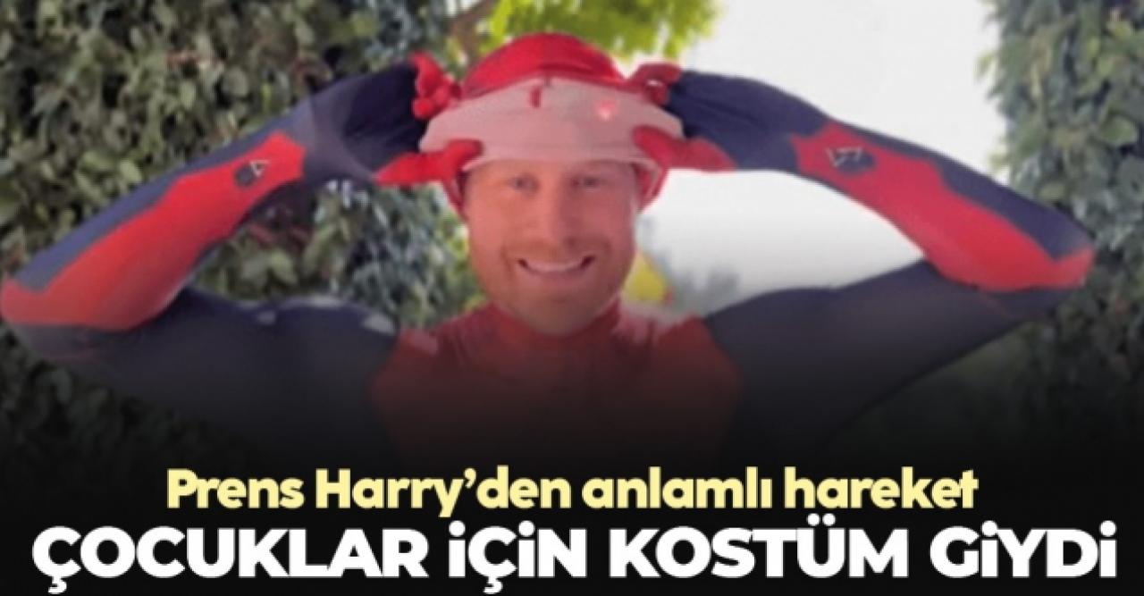 Prens Harry'den anlamlı hareket: Çocuklar için Örümcek Adam kılığına girdi