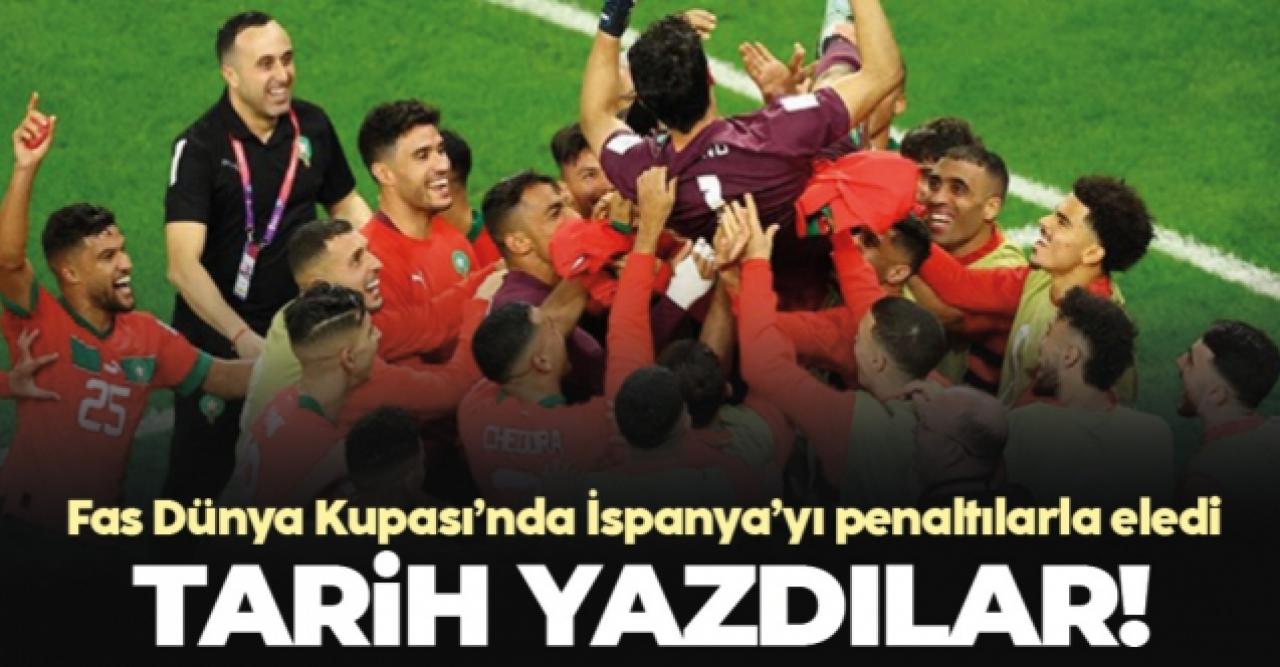 Fas büyük süpriz yaptı! İspanya'yı penaltılarla eleyip çeyrek final biletini kazandı