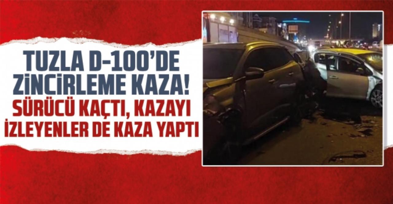 Tuzla'da zincirleme kazası: 3 yaralı, sürücü kaçtı