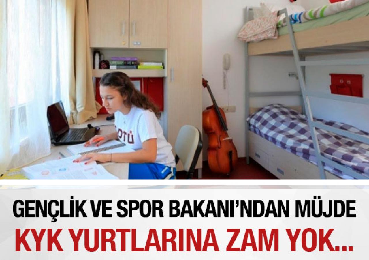 Bu yıl KYK yurt ücretlerine zam yok