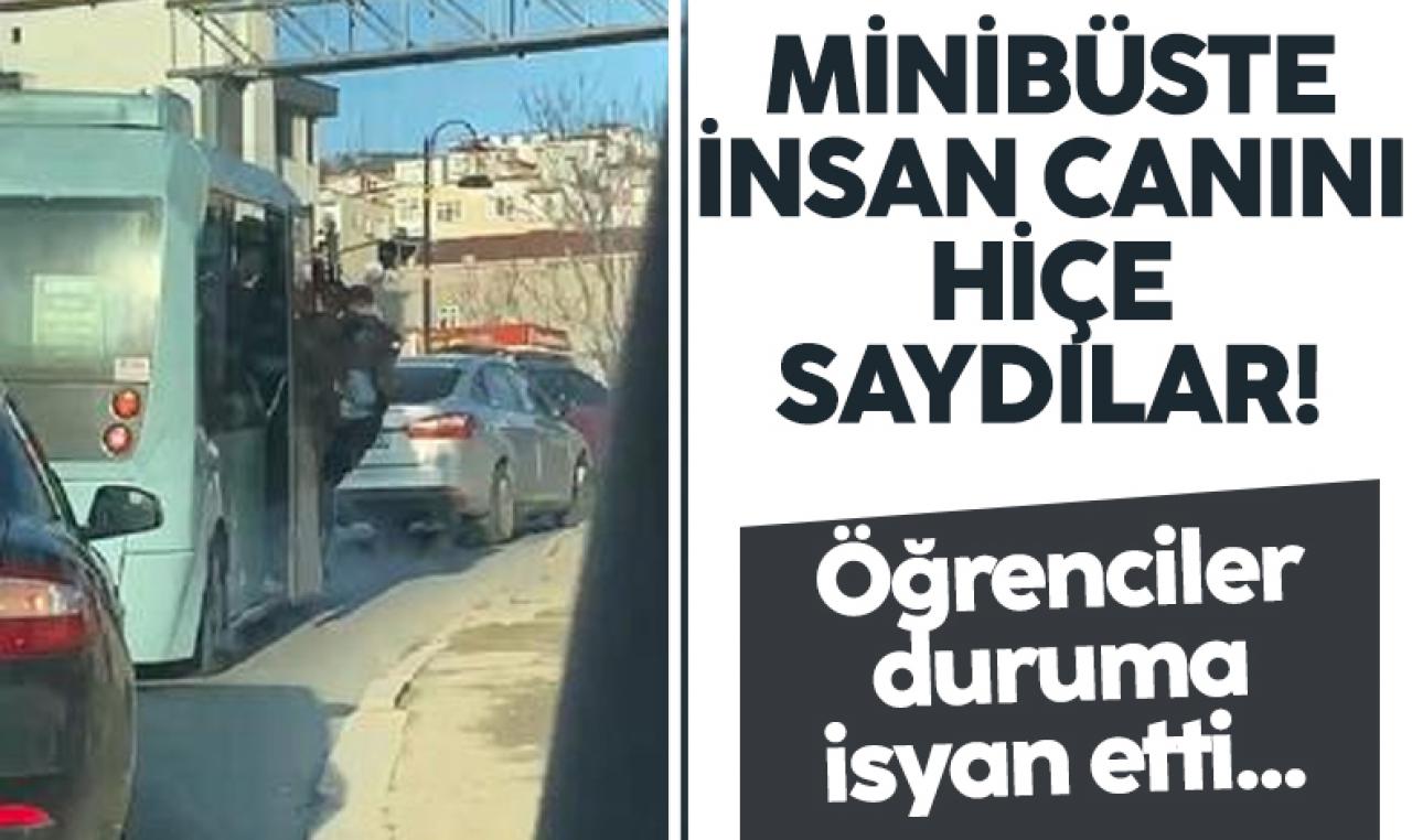 Maltepe'de kapısı açık yolculuk edilen minibüs şoke etti!