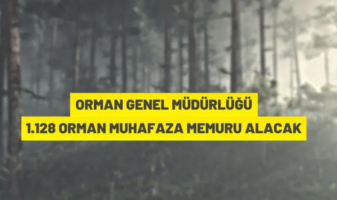 Orman Genel Müdürlüğü 1.128 orman muhafaza memuru alacak