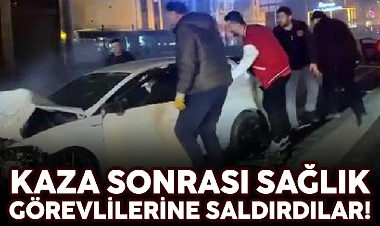 Avcılar'da kaza sonrası sağlık görevlilerine yumruklu ve koltuk değnekli saldırı