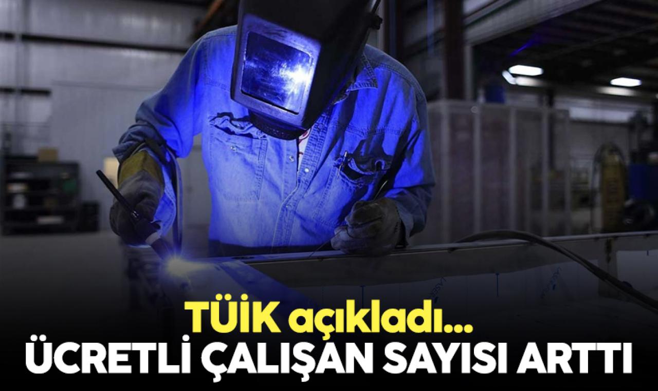 Türkiye'de ücretli çalışan sayısı yıllık %7,1 arttı