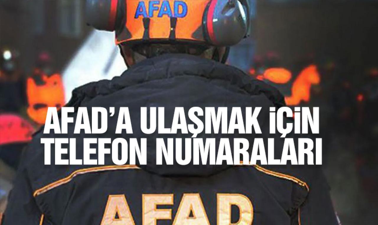 AFAD Diyarbakır, Hatay, Kahramanmaraş, Gaziantep, Adana, Adıyaman, Urfa, Malatya, Mardin telefon numarası