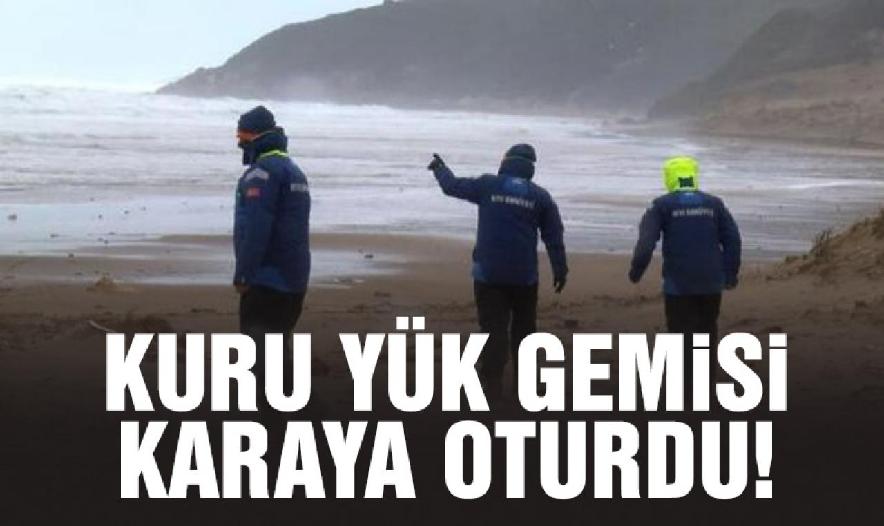 Şile'de kuru yük gemisi karaya oturdu