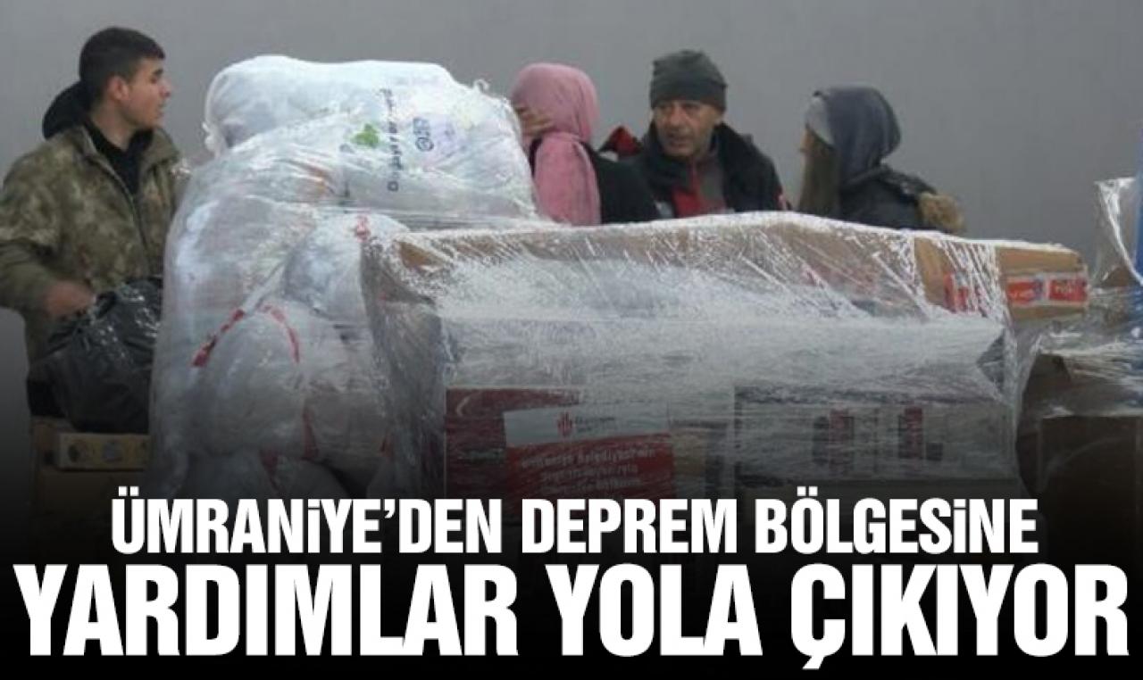 Ümraniye’den deprem bölgesine yapılan yardımlar yola çıkıyor