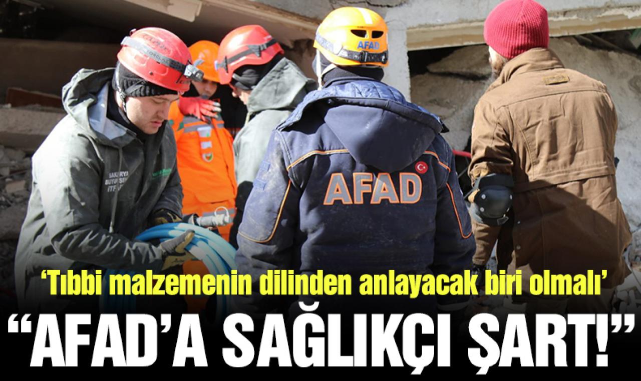 AFAD bünyesinde sağlıkçı şart