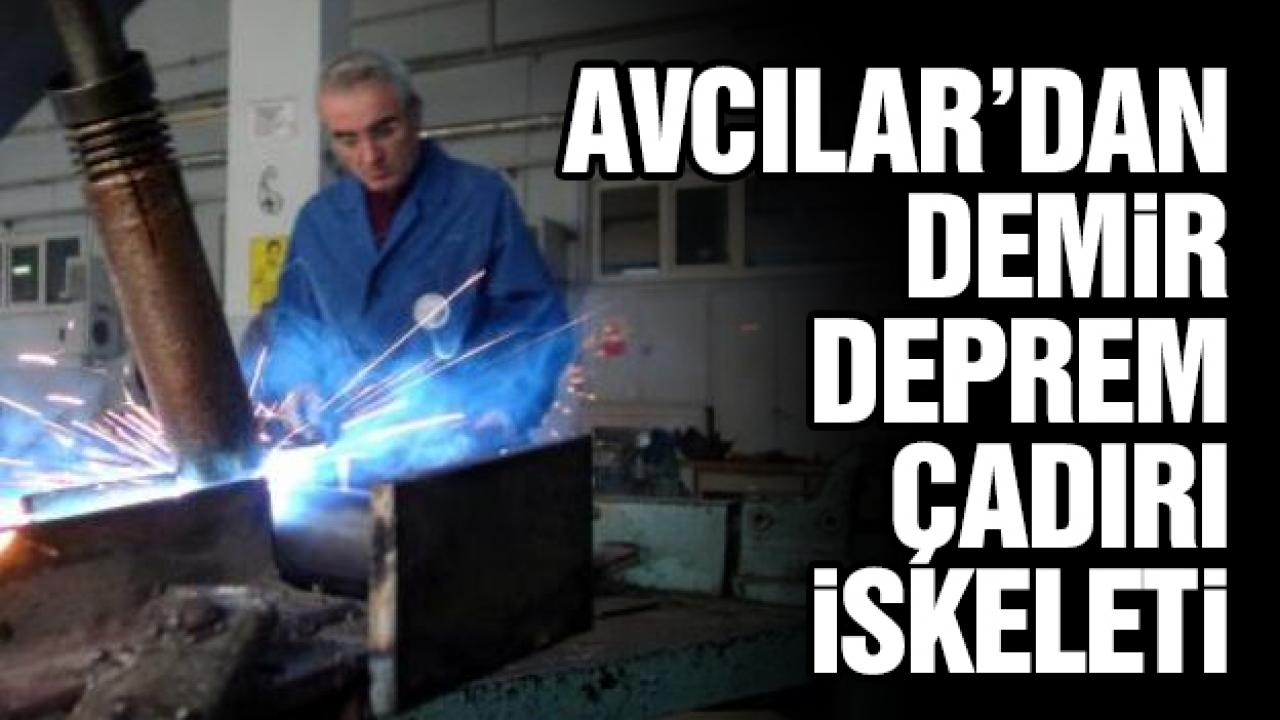 Avcılar'daki liseden deprem çadırı iskeleti