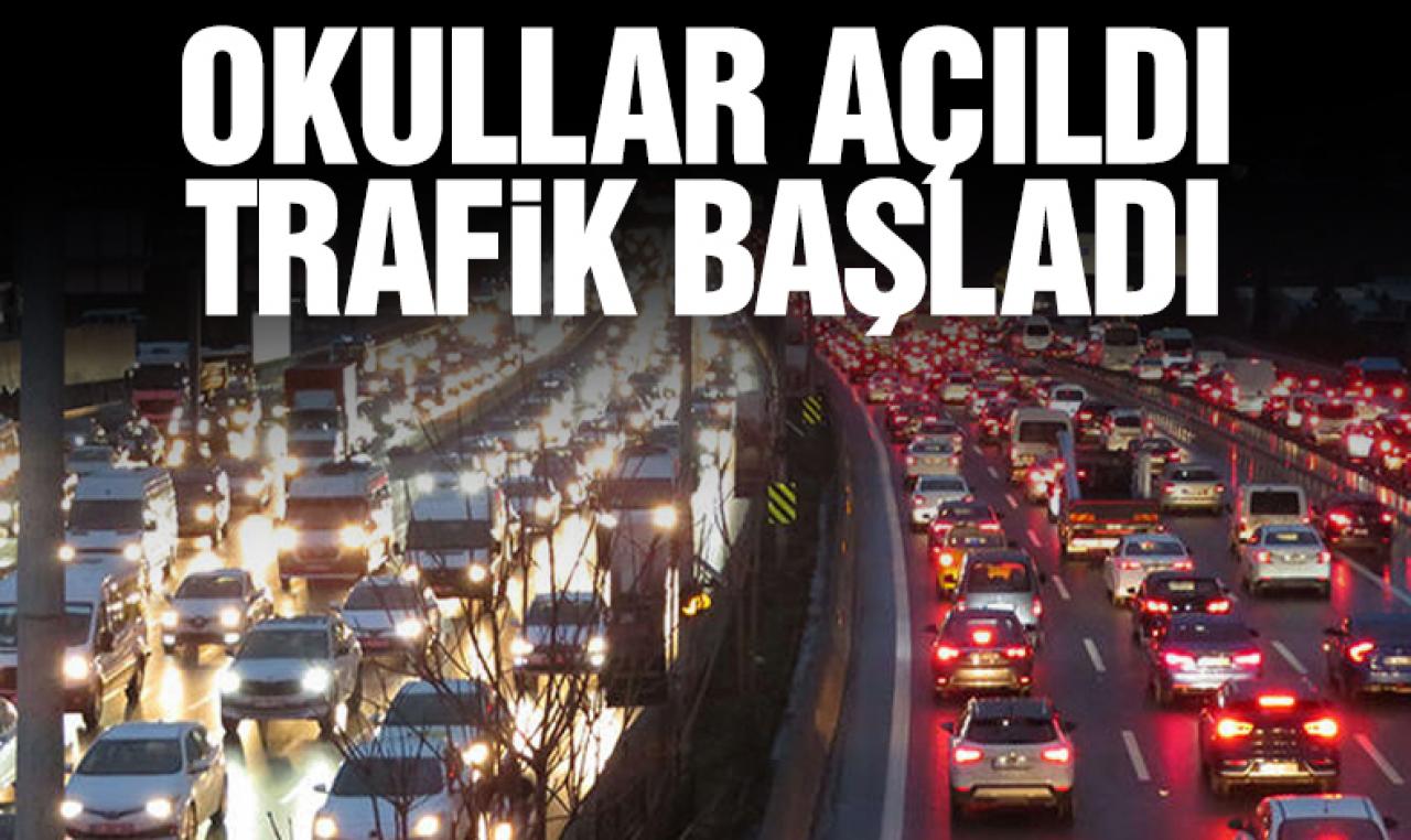 İstanbul'da okullar açıldı, trafik yoğunlaştı