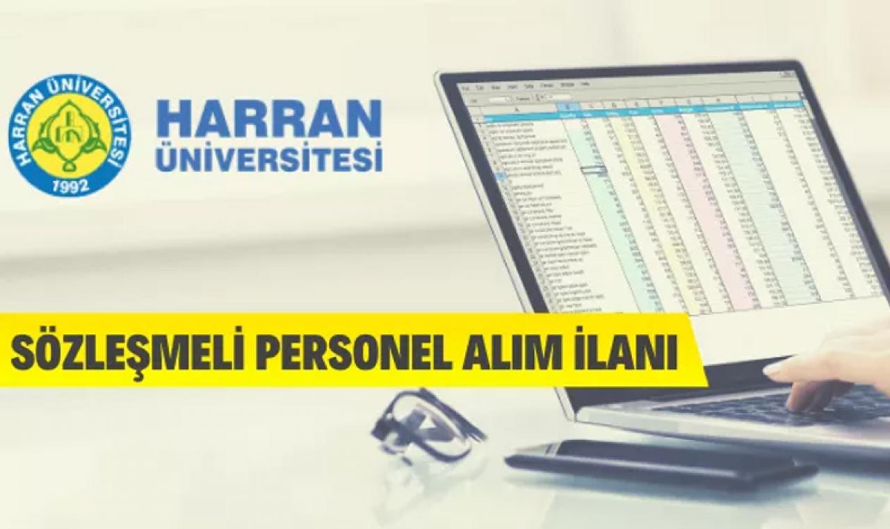 Harran Üniversitesi Sözleşmeli Personel alacak