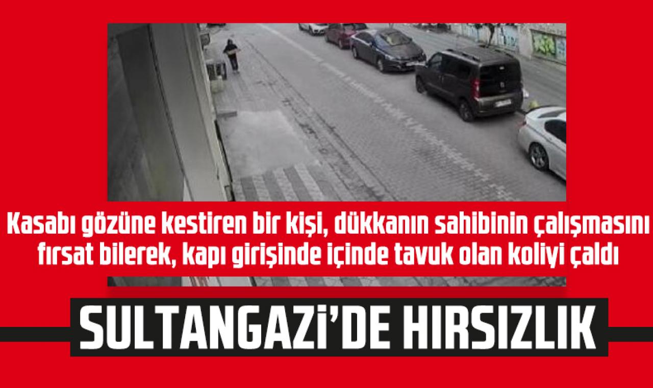 Sultangazi'de hırsız koli ile tavuk çaldı!