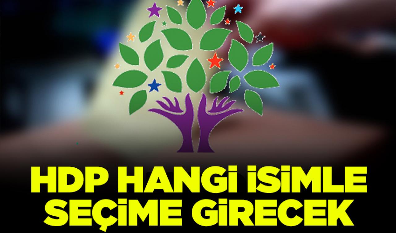 HDP hangi isimle seçime girecek?