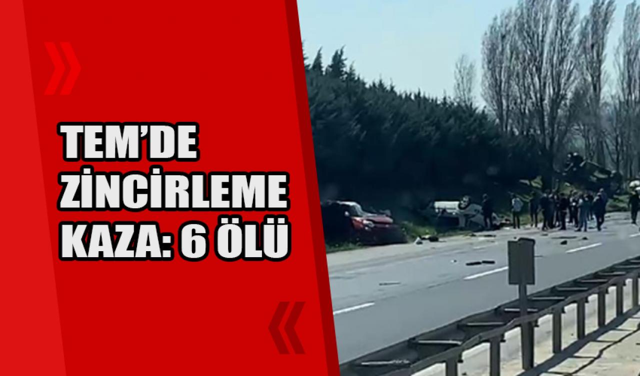 TEM'de zincirleme kaza: 6 ölü