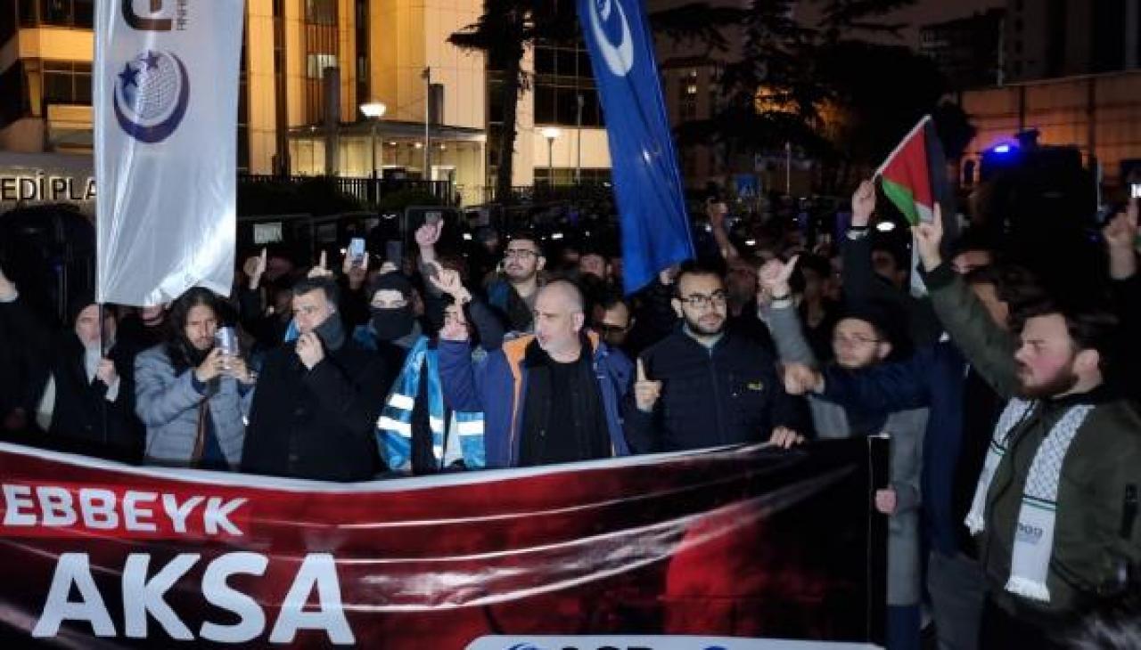  İsrail Başkonsolosluğu önünde protesto