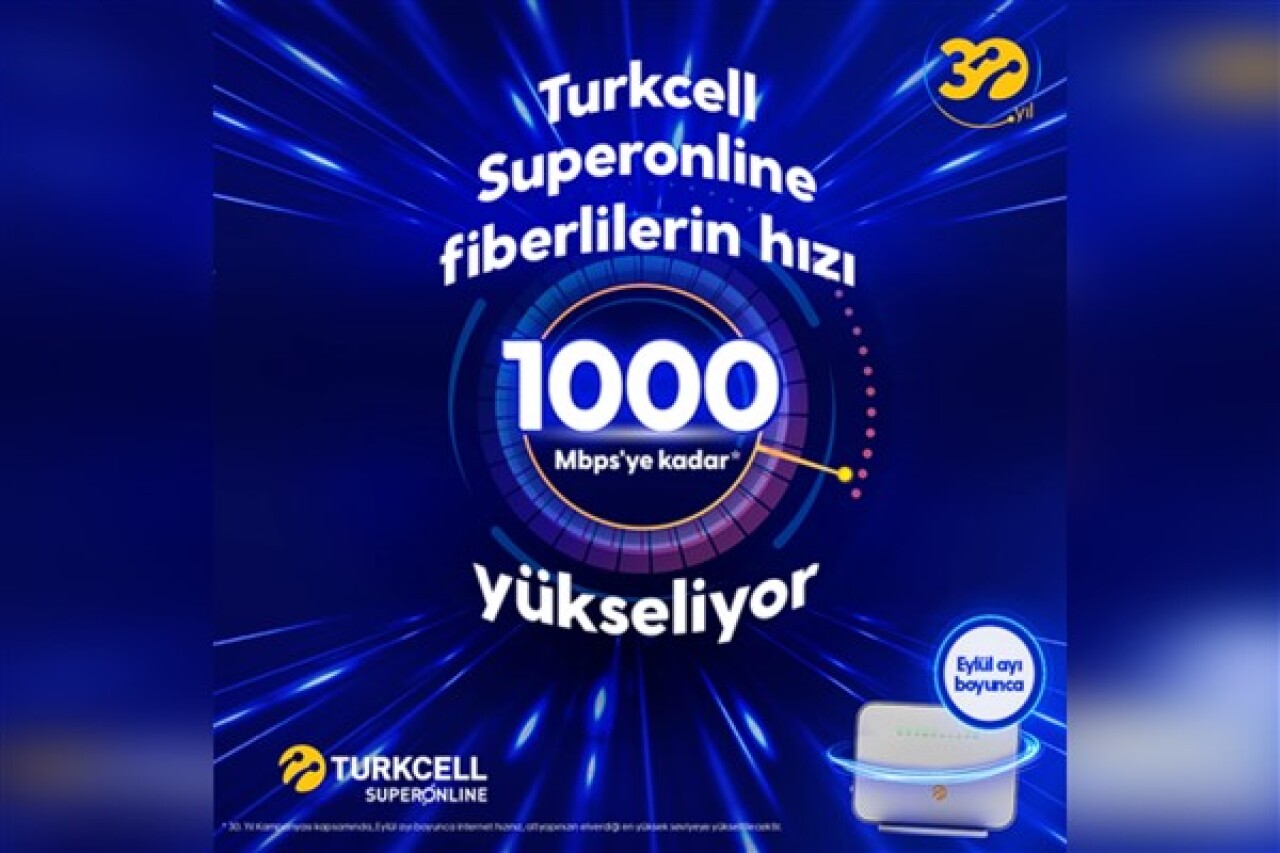 Turkcell Superonline'lılar eylülde hız rekoru kıracak