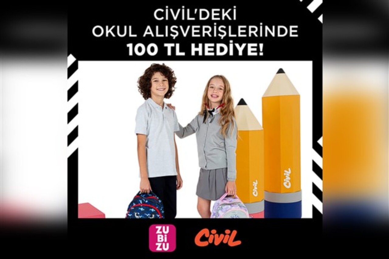 ZUBİZU üyelerine Civil'den okul alışverişlerinde indirim ayrıcalığı