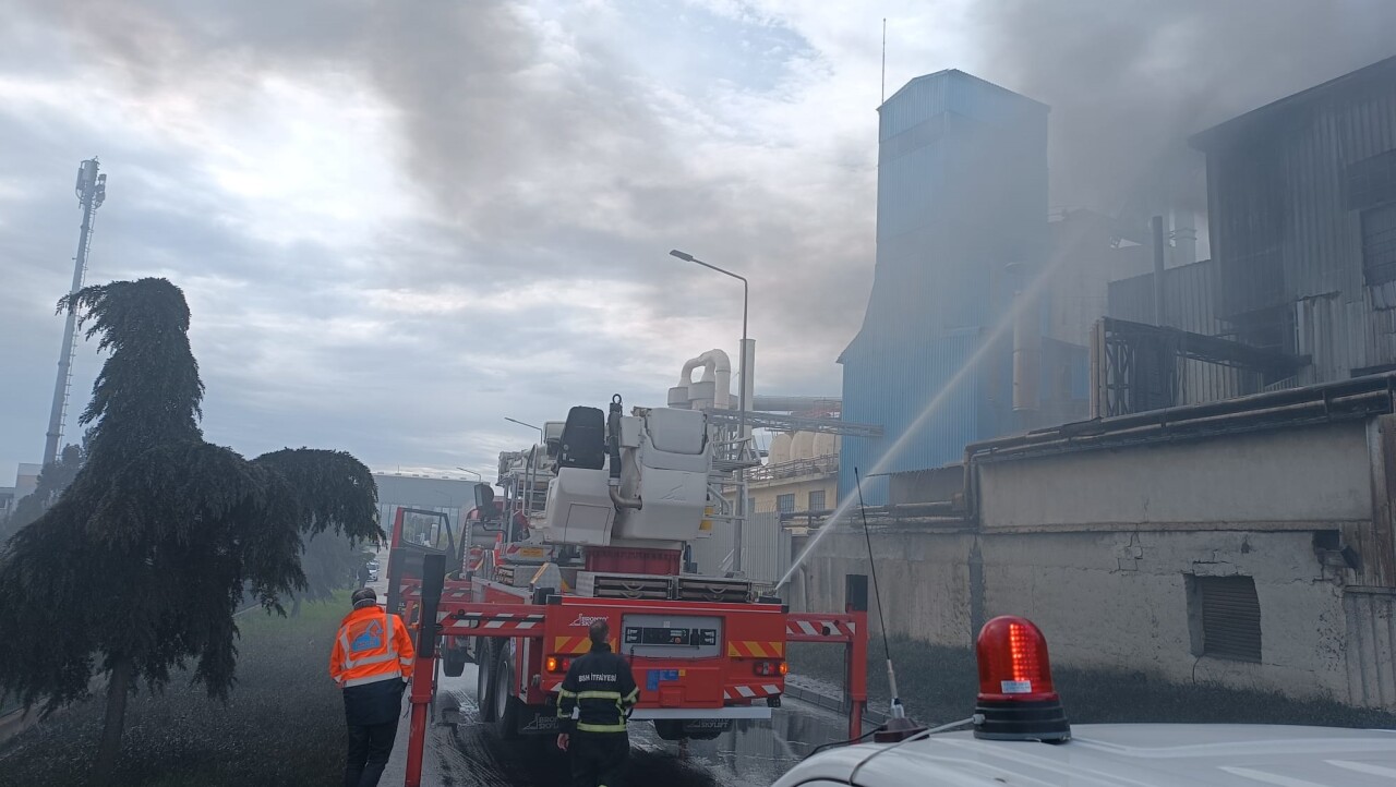 Tekirdağ'da ahşap fabrikasının fırın bacasında çıkan yangın söndürüldü