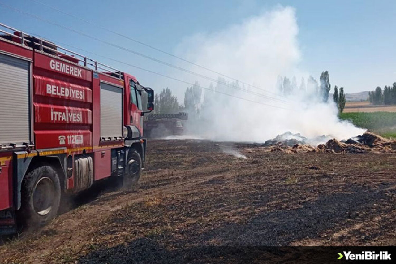 Sivas'ta tarla yangınında 25 dönüm ekili alan zarar gördü