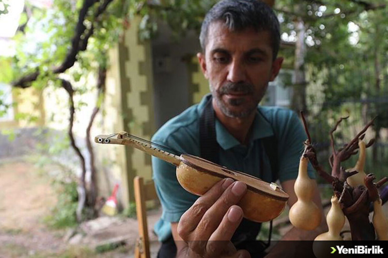 Bingöllü usta doğadan topladığı malzemeleri sanat eserine dönüştürüyor