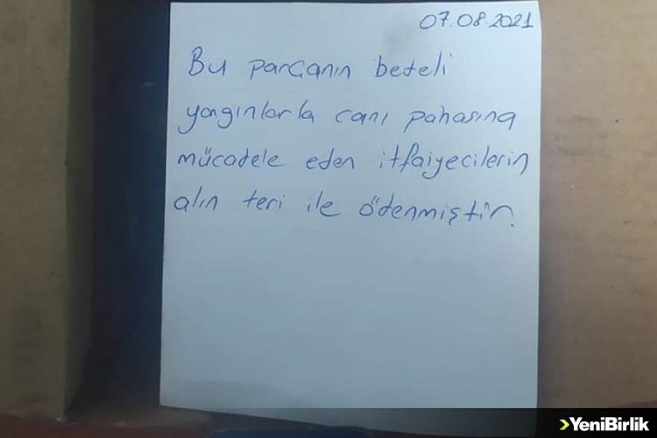 Çanakkale'ye duygulandıran kargo: Bu parçanın bedeli itfaiyecilerin alın teri ile ödenmiştir