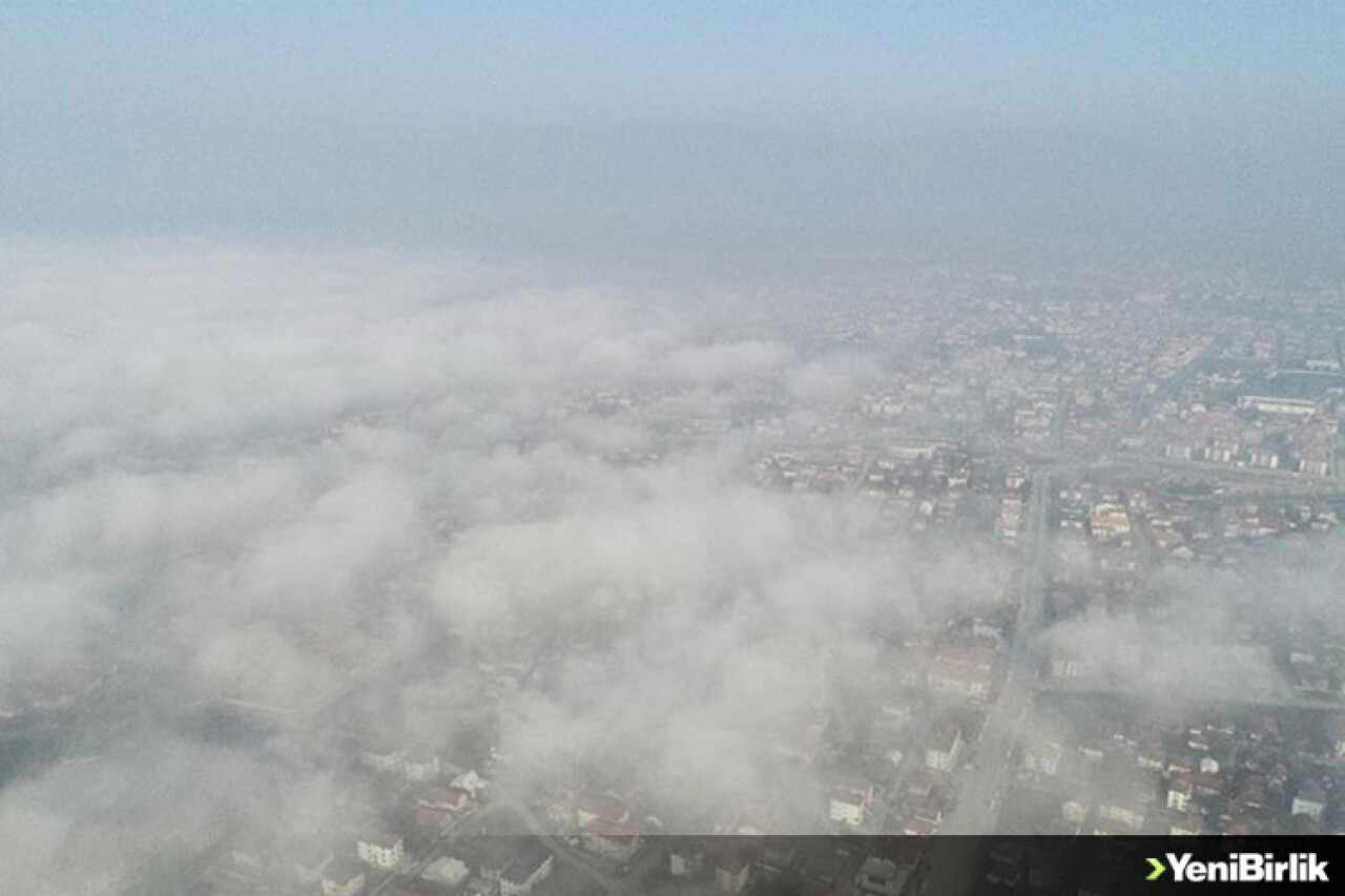 Sisle kaplanan Düzce Ovası drone ile görüntülendi