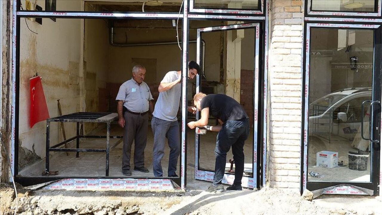 Sel felaketinde büyük zarar gören Dereli'de yaralar sarılıyor