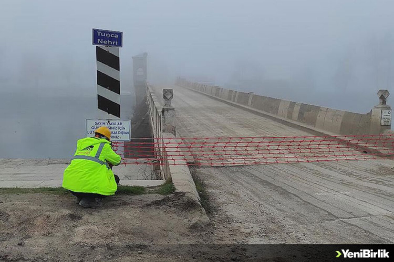 Edirne'de Tunca Köprüsü hızlı tren çalışmaları nedeniyle 5 gün trafiğe kapatılacak