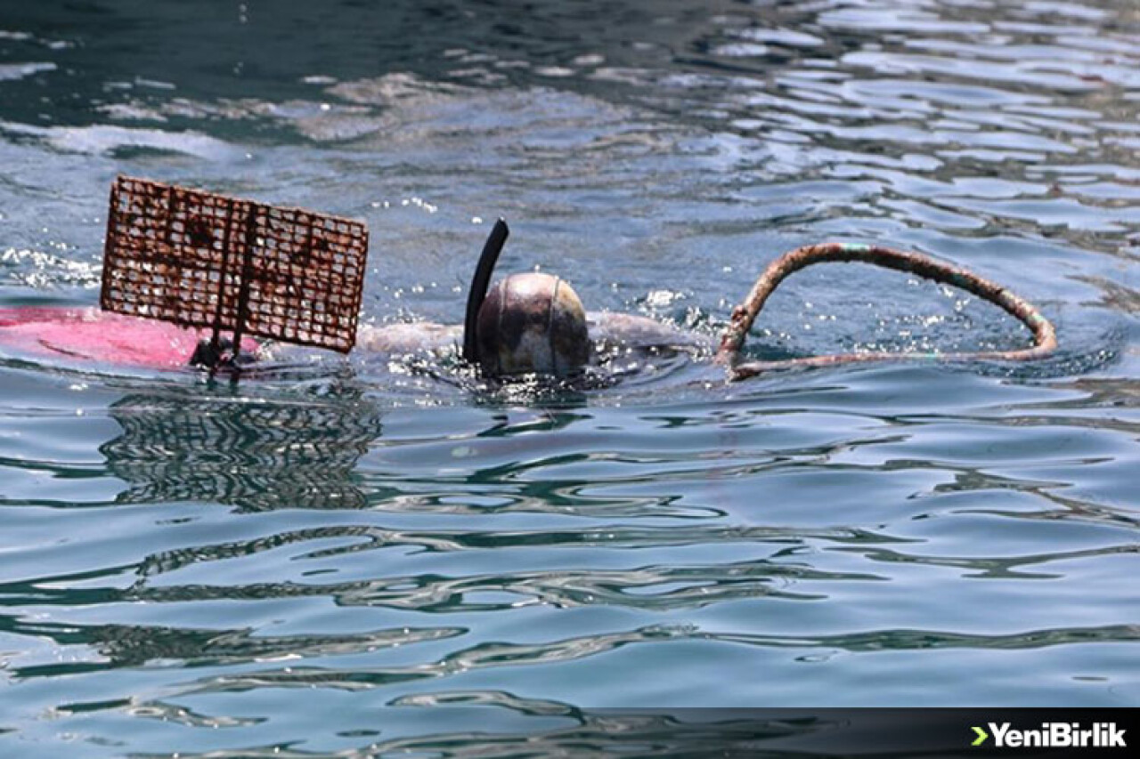 Bodrum'da deniz dibi temizliğinde 362 kilogram atık çıkarıldı