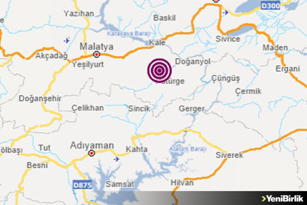 Malatya'da 4,3 büyüklüğünde deprem