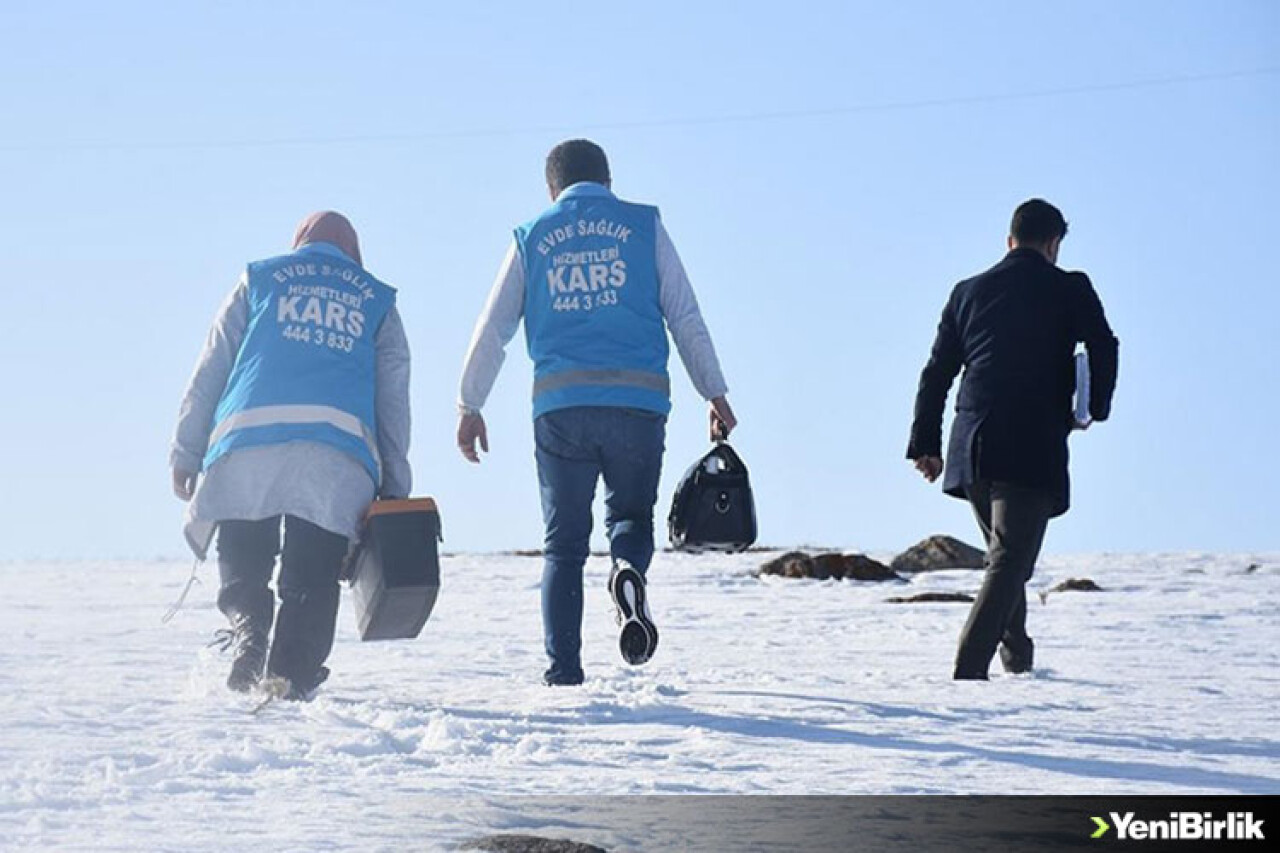 Kar, tipi ve kapalı yollara rağmen kırsaldaki evde sağlık hizmeti aksatılmıyor