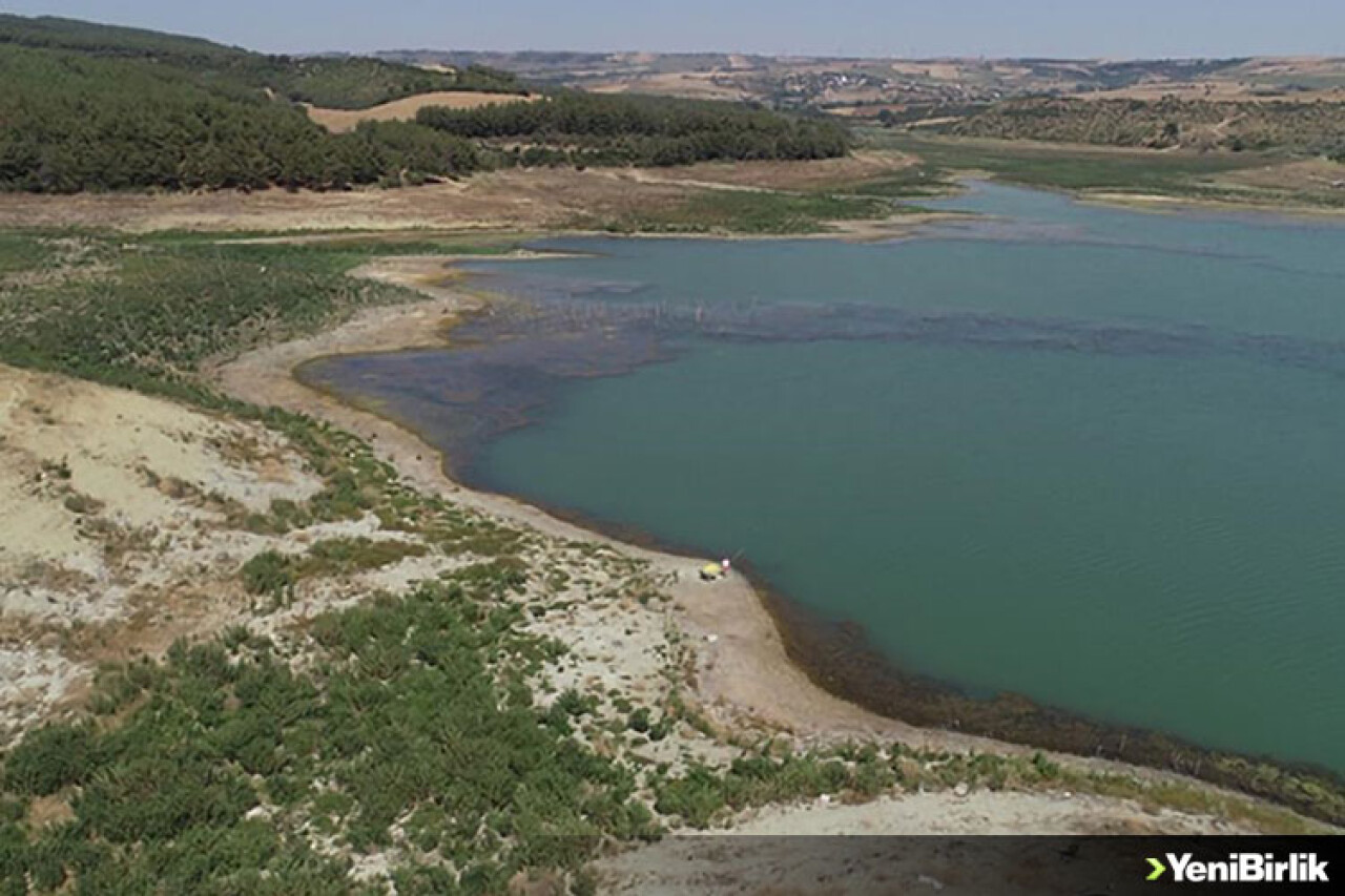 Tekirdağ'daki Yazır Barajı'nın su seviyesi kuraklık nedeniyle yüzde 15'e düştü