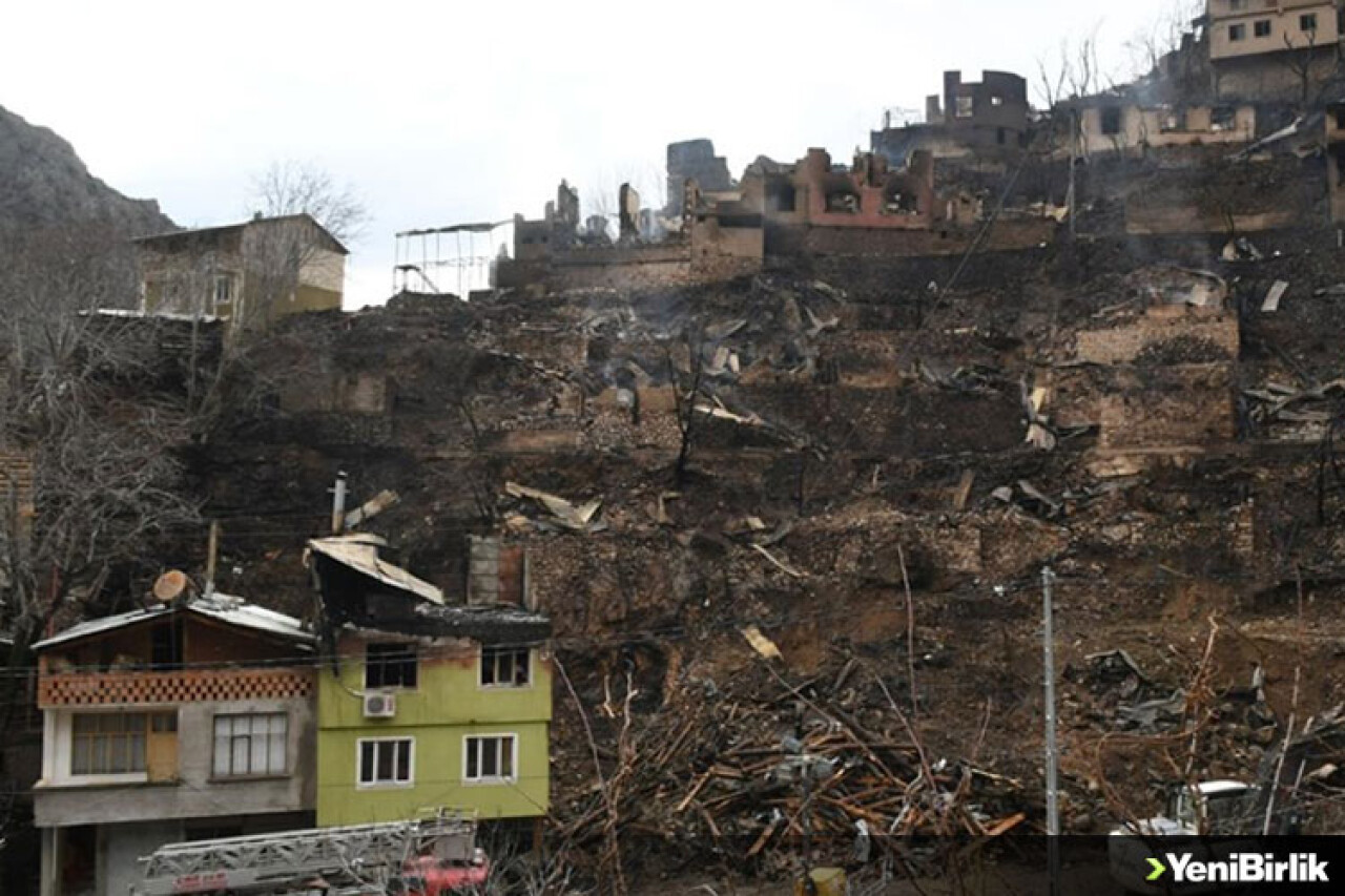 Yusufeli'ndeki köyde çok sayıda binaya sıçrayan yangın tamamen söndürüldü