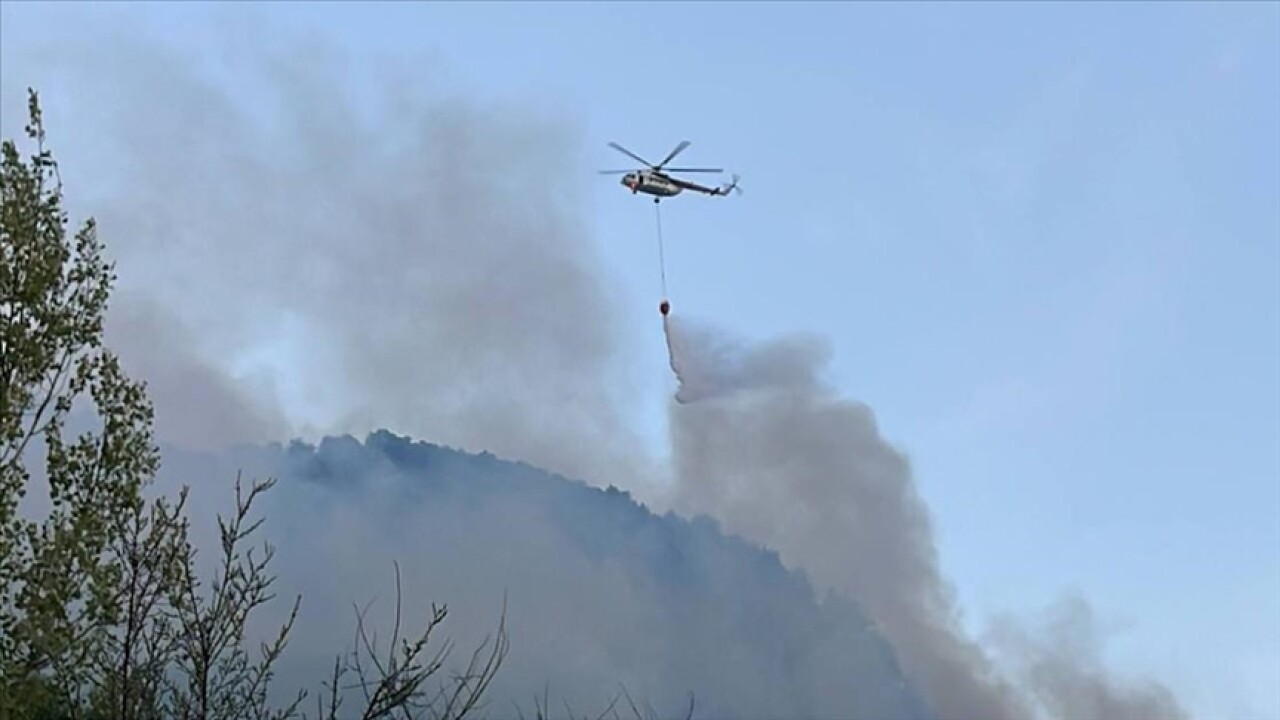 Karabük'te çıkan orman yangınına müdahale ediliyor