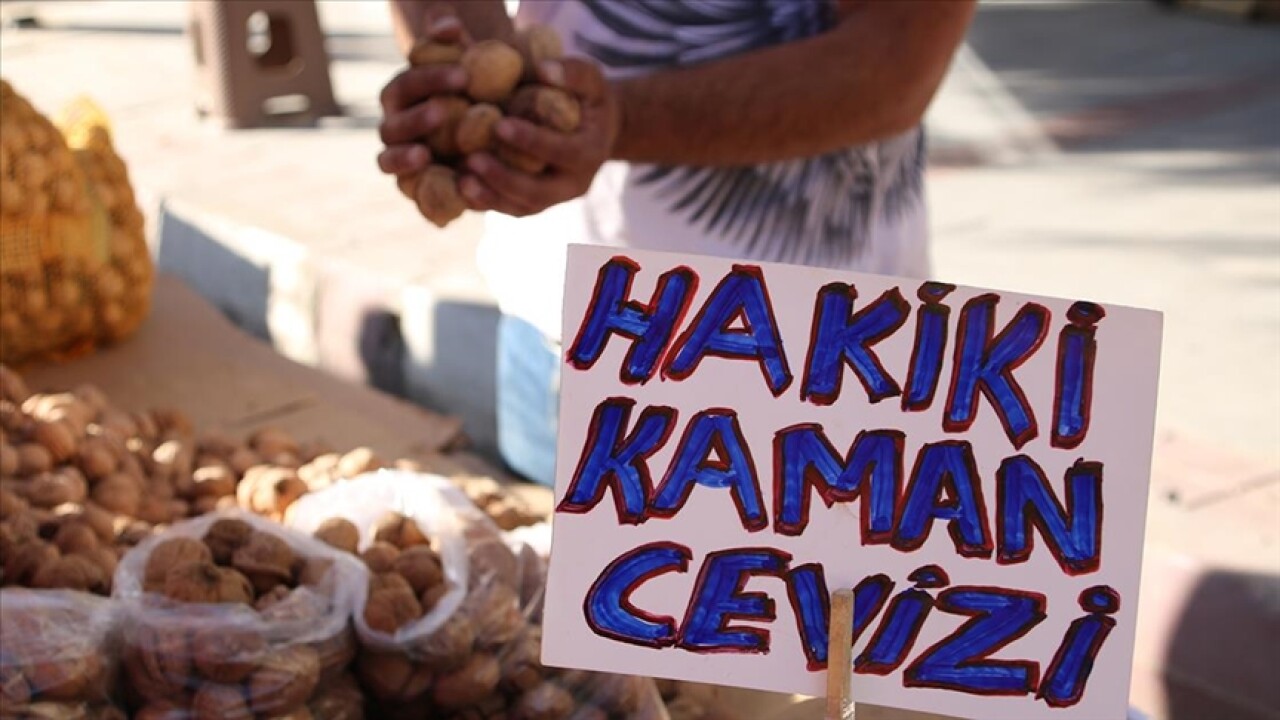 Kırşehir'de yeni mahsul Kaman cevizi tezgahlardaki yerini aldı