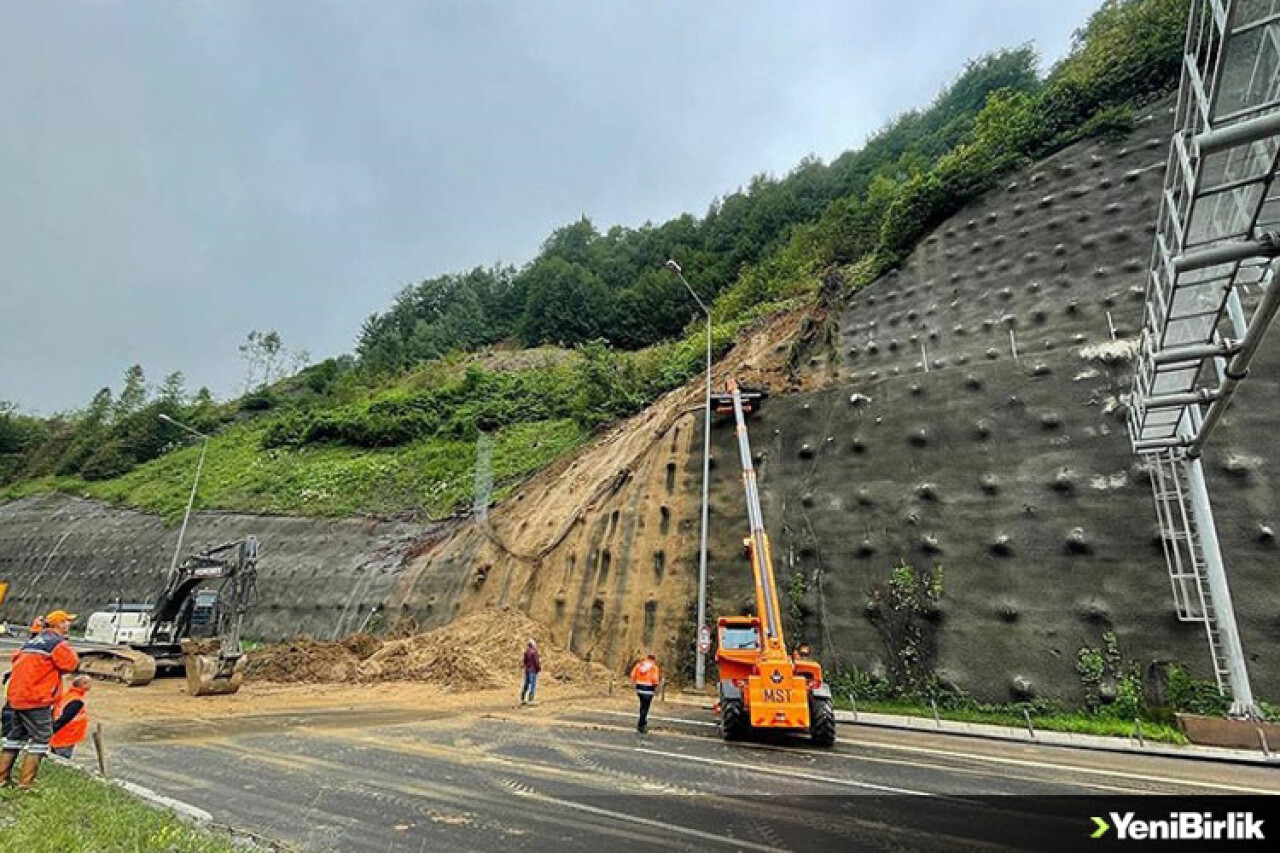 Bolu Dağı Tüneli İstanbul istikameti heyelan nedeniyle ulaşıma kapatıldı