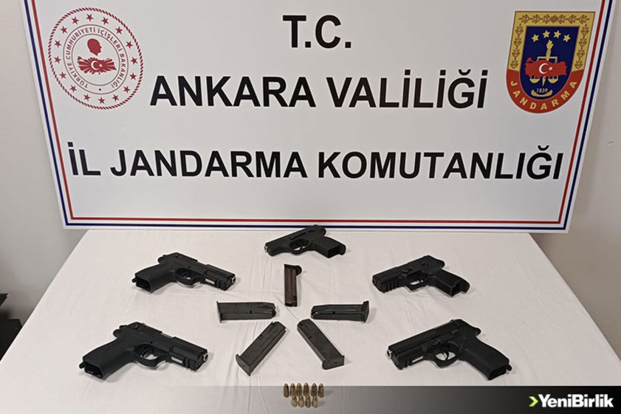 Ankara'da silah kaçakçılığı operasyonunda 5 ruhsatsız tabanca ele geçirildi