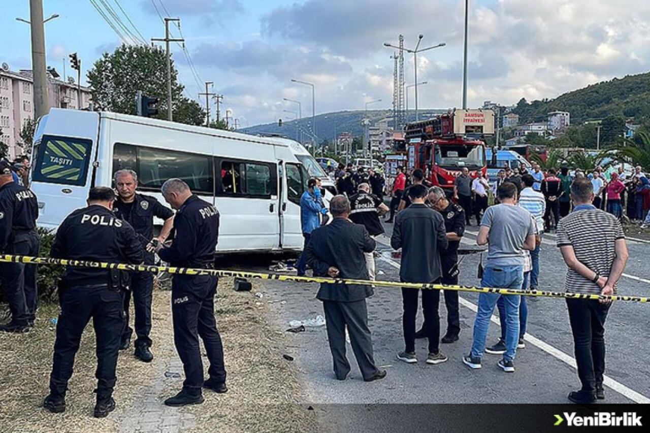 Samsun'da kamyon ile öğrenci servisinin çarpıştığı kazada 1 kişi öldü, 6 kişi yaralandı