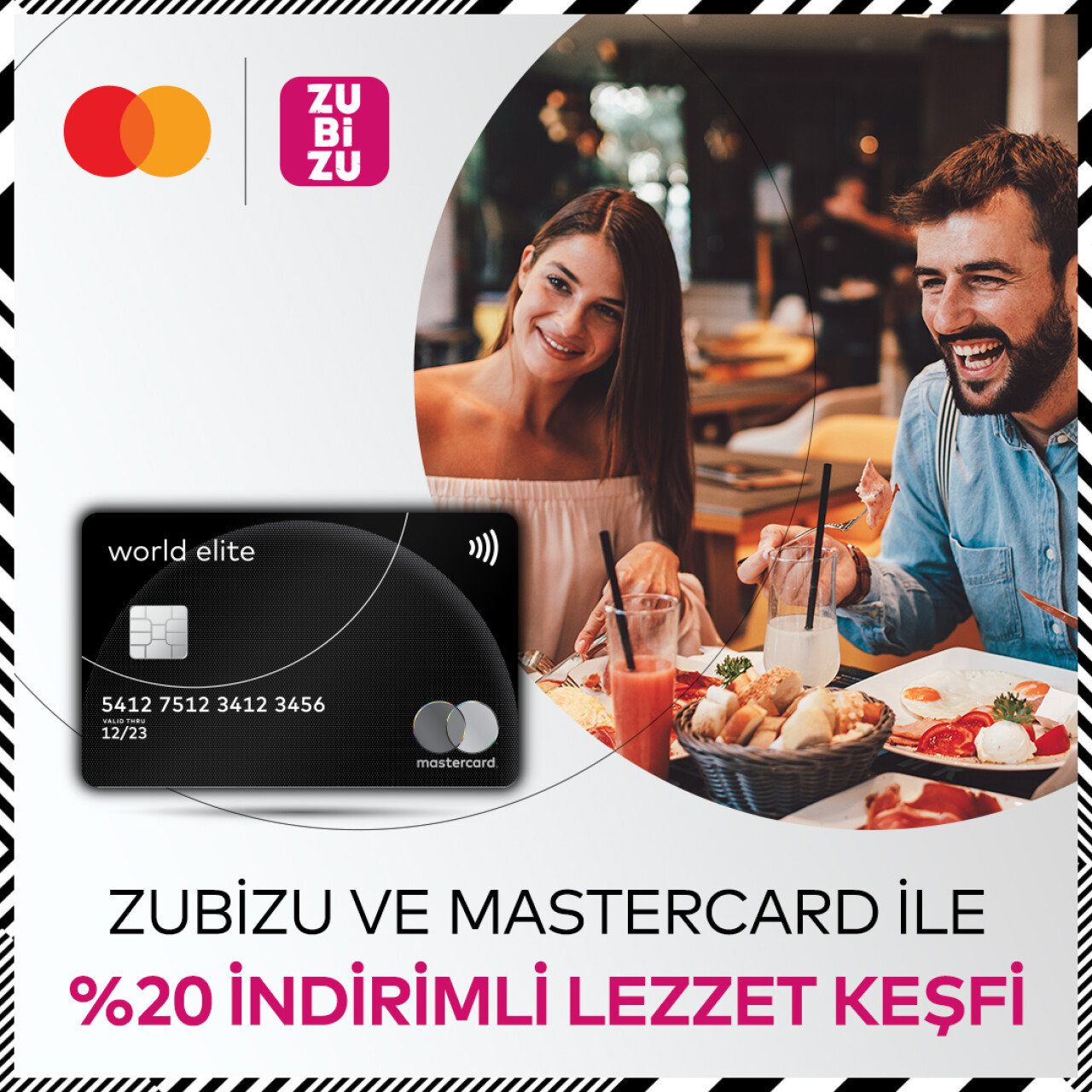 Mastercard ve ZUBİZU ile yüzde 20 gastronomi indirimi